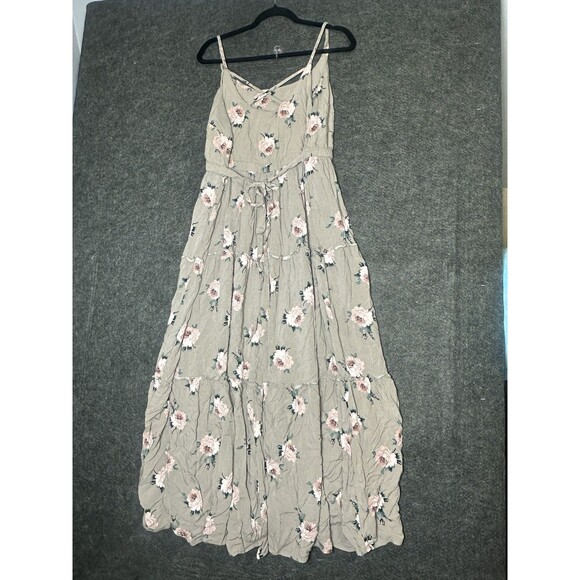 Torrid Womens Maxi Dress Size 2X Short Gray Tiered Floral Boho Garden Party 2S - Picture 5 of 7